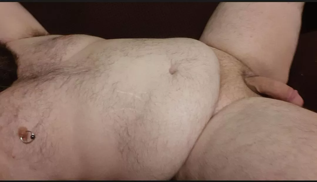 Out of the shower and relaxing for the evening