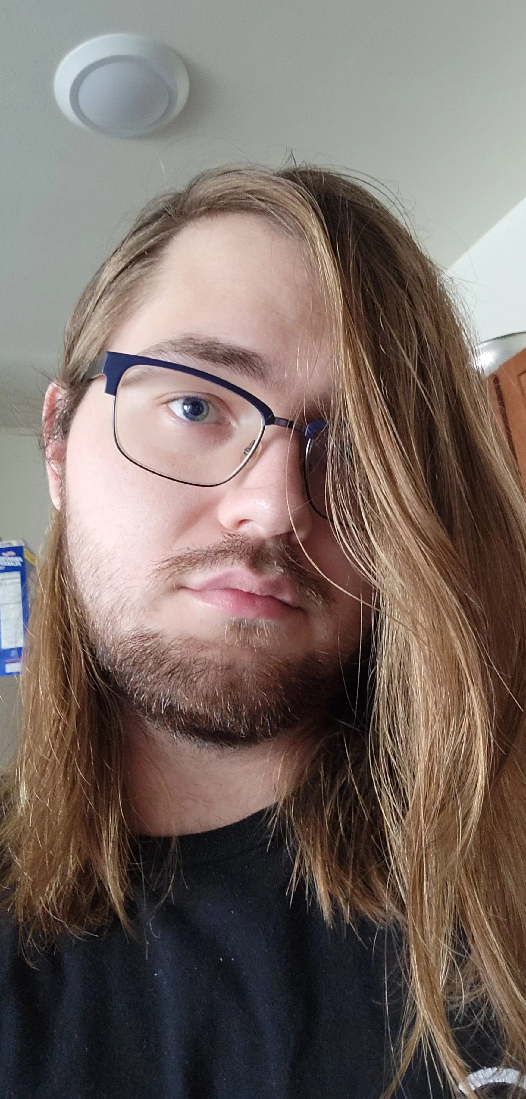 Overly dramatic pic but I like how my hair looked