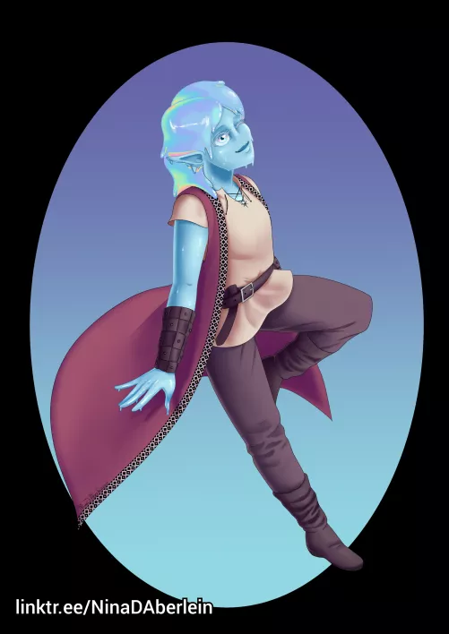 partially iridescent slime girl commission! ~ Art by me