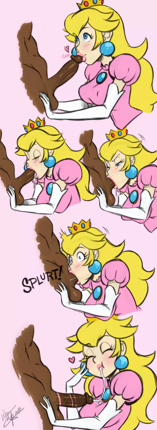 Princess Peach Blowjob - Peach's blowjob (Aeolus06) [Mario] nudes by AVZR