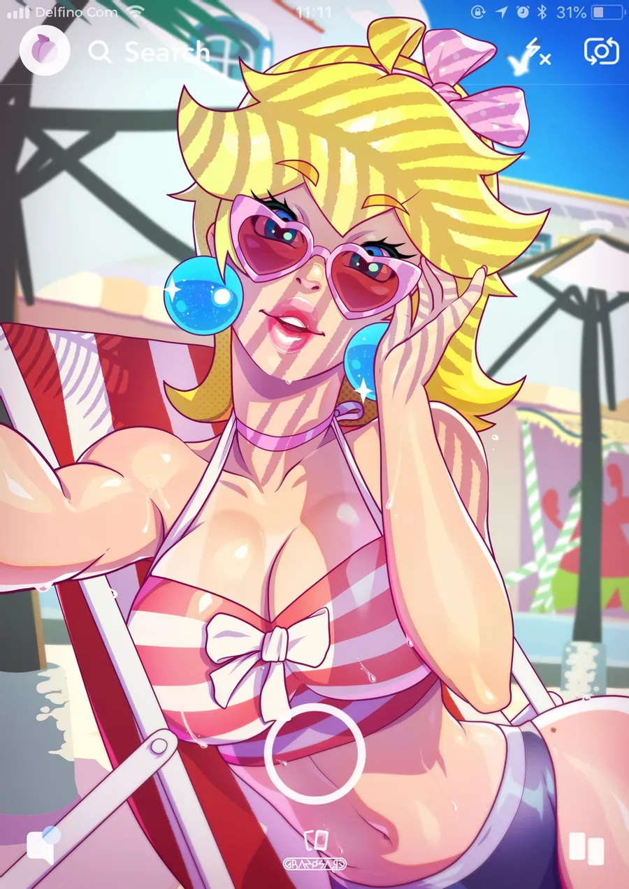 Peach's seaside selfie (Grand-Sage) Peach's seaside selfie (Grand-Sage)