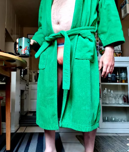 Peeking through my robe
