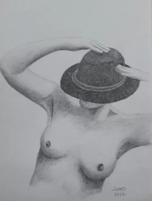 Pencil drawing of Violet, Me