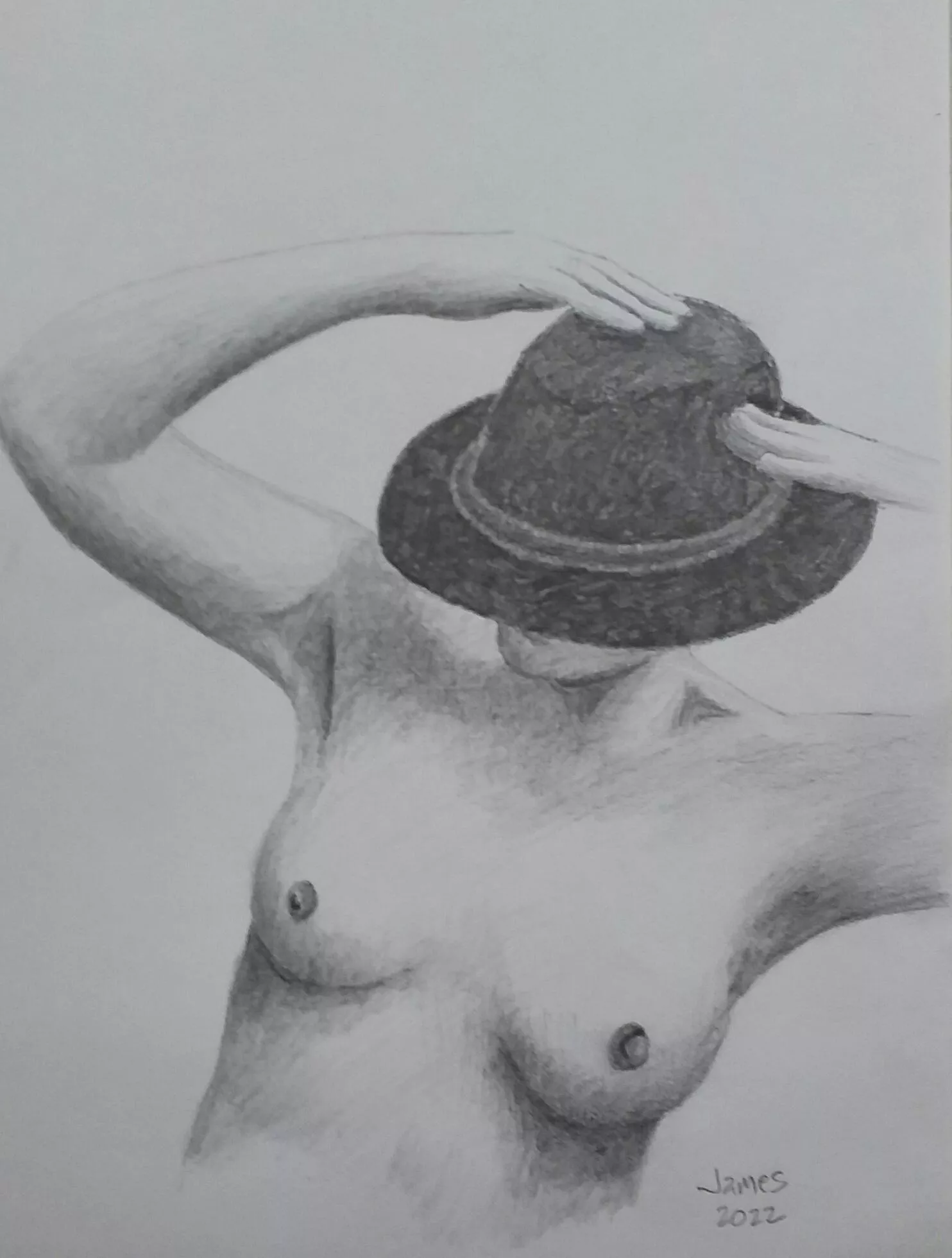 Pencil drawing of Violet, Me