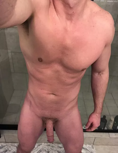 Penis is soft, quads are not.