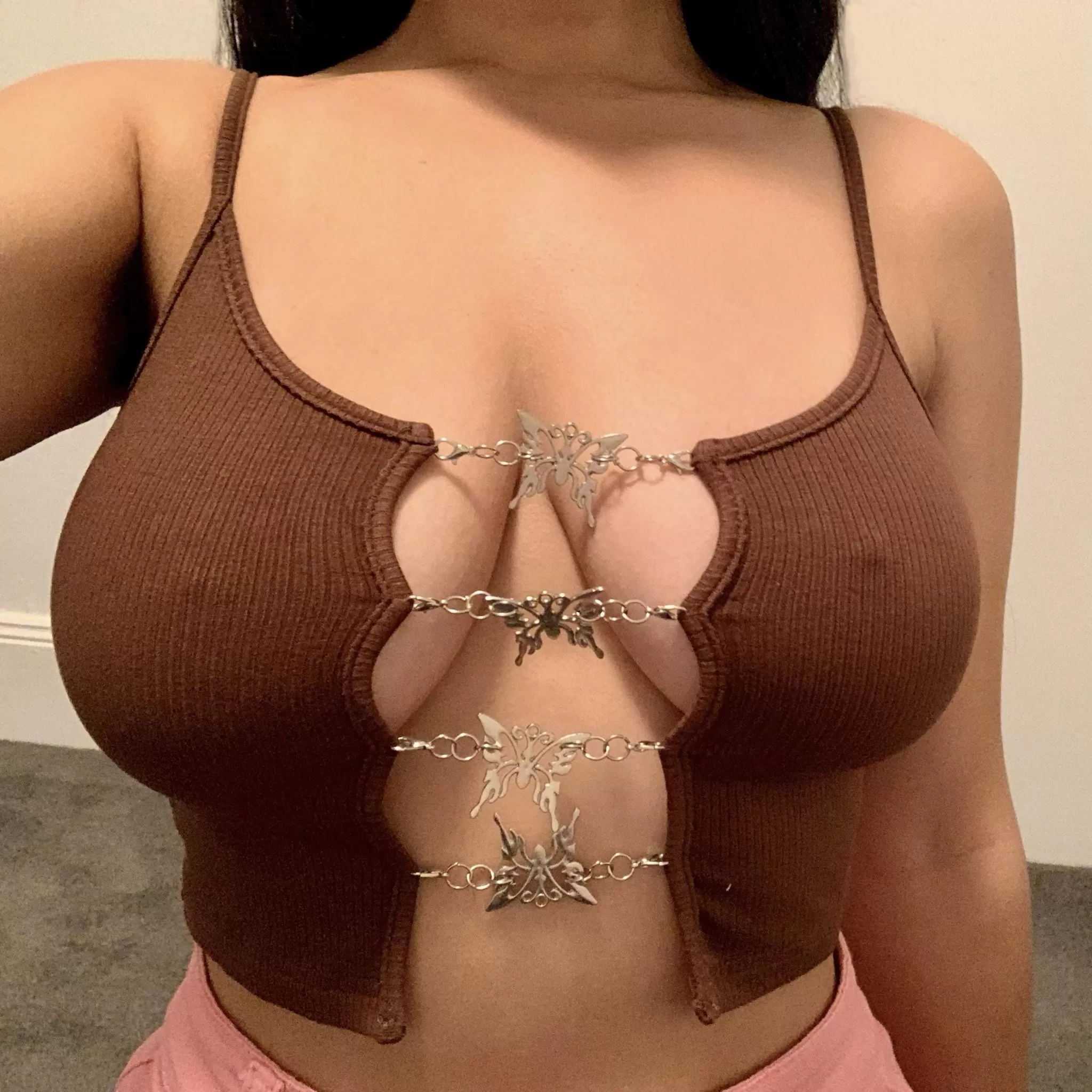 People keep staring at my chest in this top. I love the attention ;) People keep staring at my chest in this top. I love the attention ;)