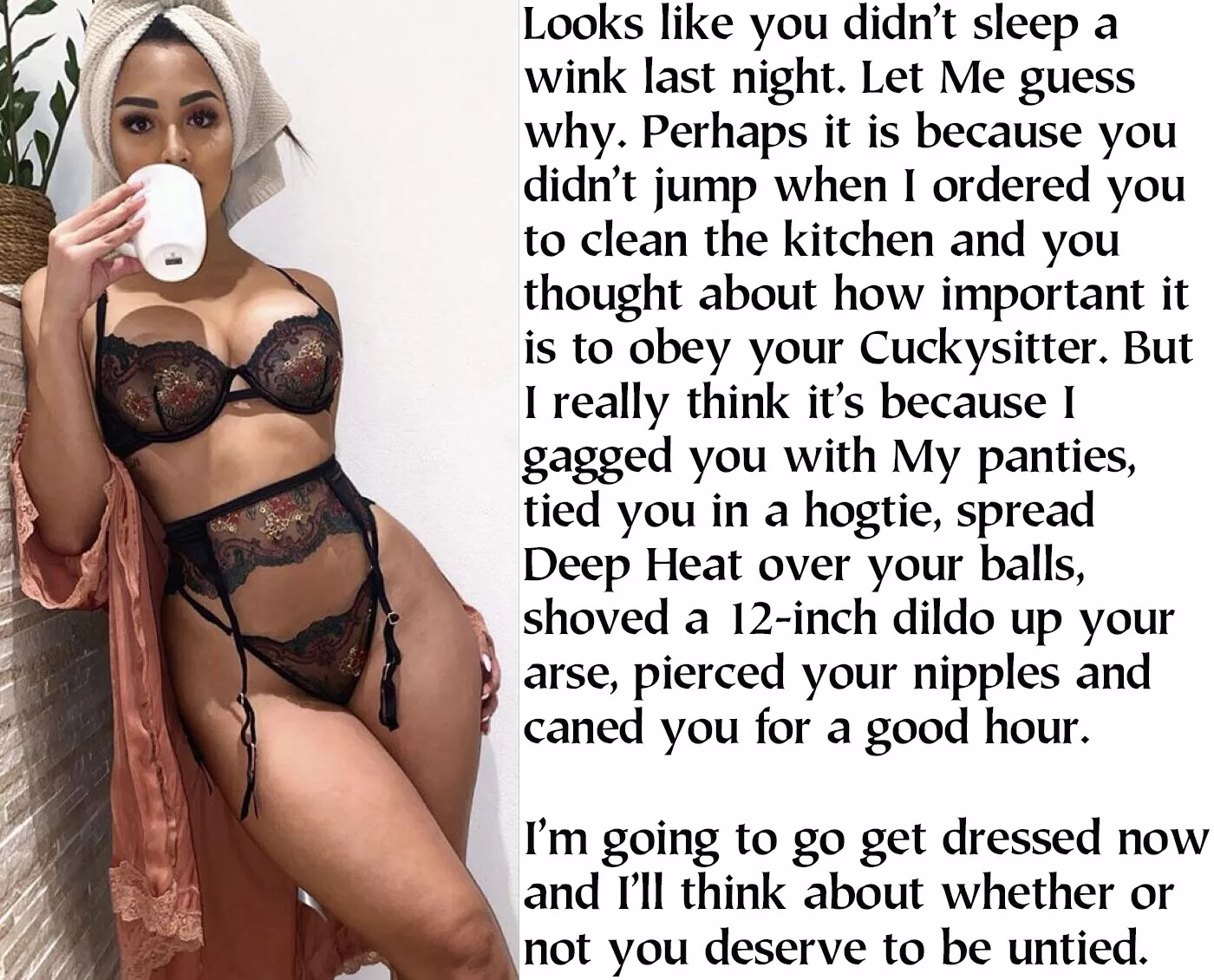 Perhaps if you relax a bit, the cramping from the hogtie will ease.