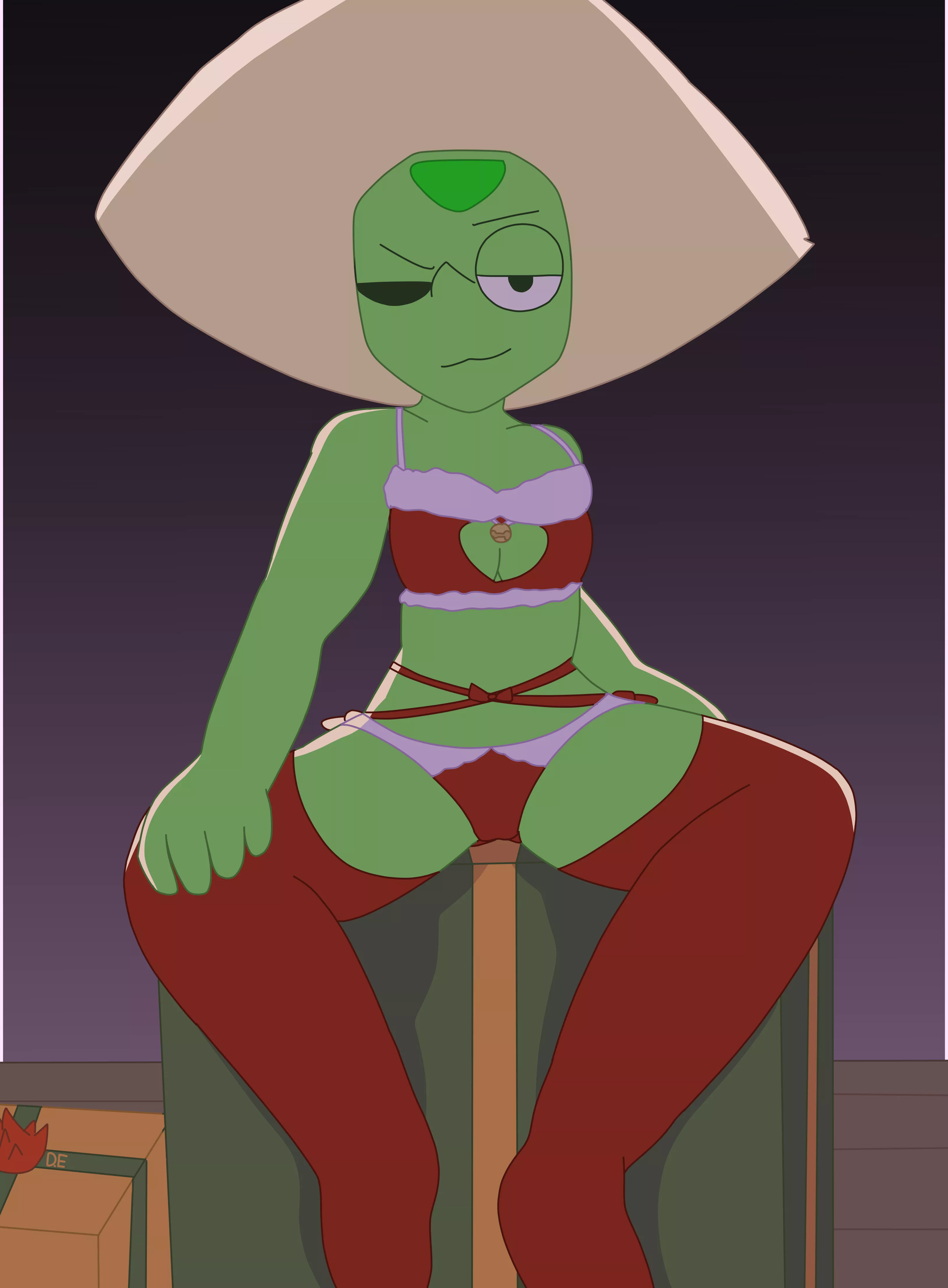 Peridot porn, lewd Christmas outfit