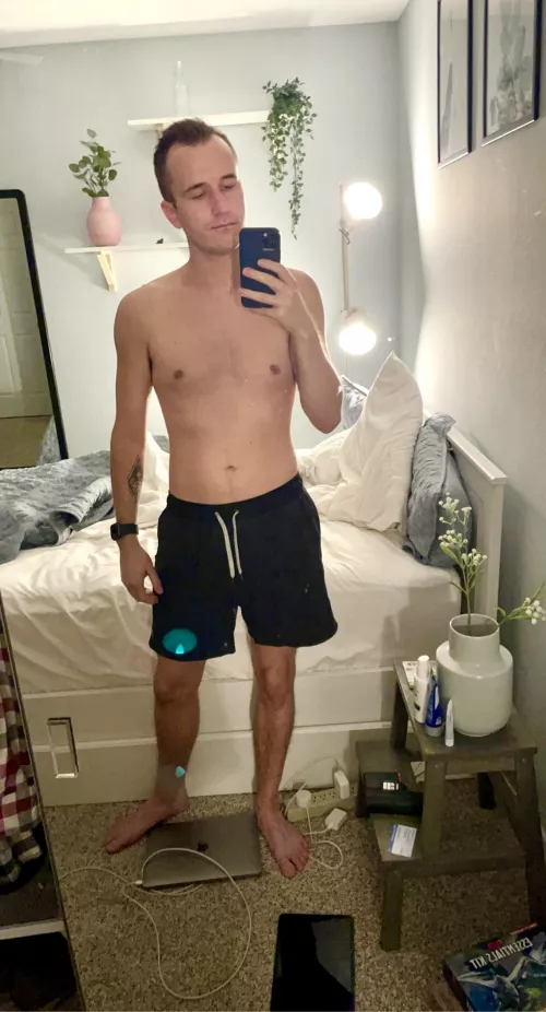 Perks of living in California during the winter- still get to sleep shirtless!