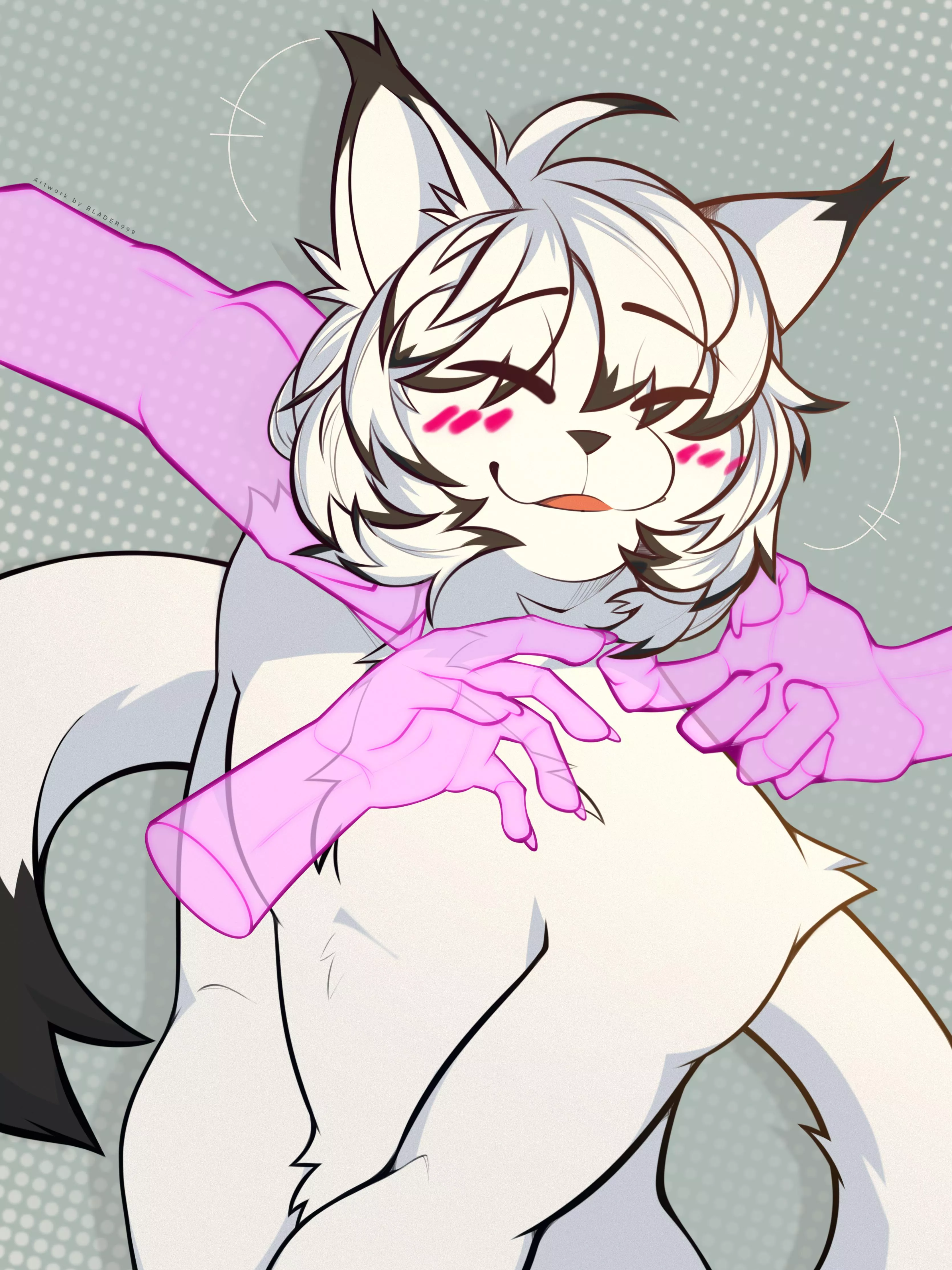 Pet da cat - Art by me @masterblader191 (Twitter)