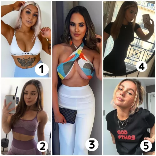 Pick your slut! 😈 Tribute the number you want and send to Kik: Lol1994753 and I'll feed you their 🔥 pics until you bust! 💦