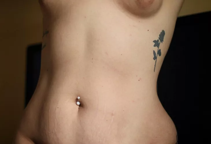 Pierced mom button