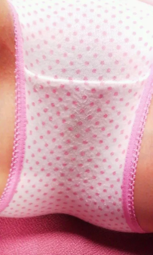 Pink dots on white