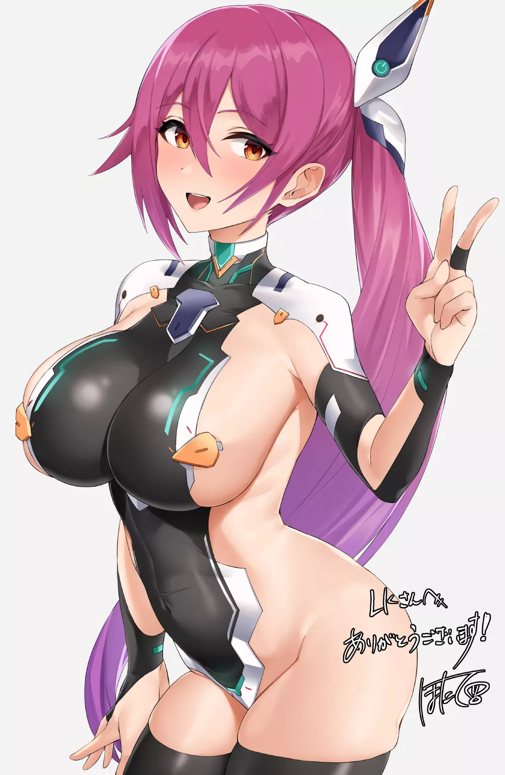 Pink Haired Leotard Girl Peace (Hotate-Chan) [Original]