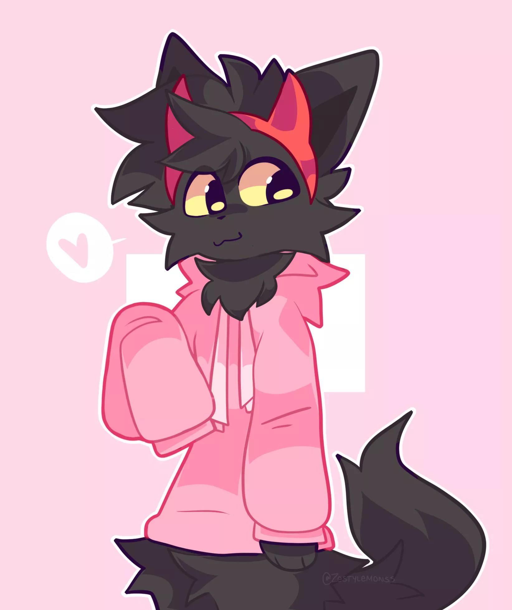 pink hoodie [ art by me @zestylemonss on twitter ]