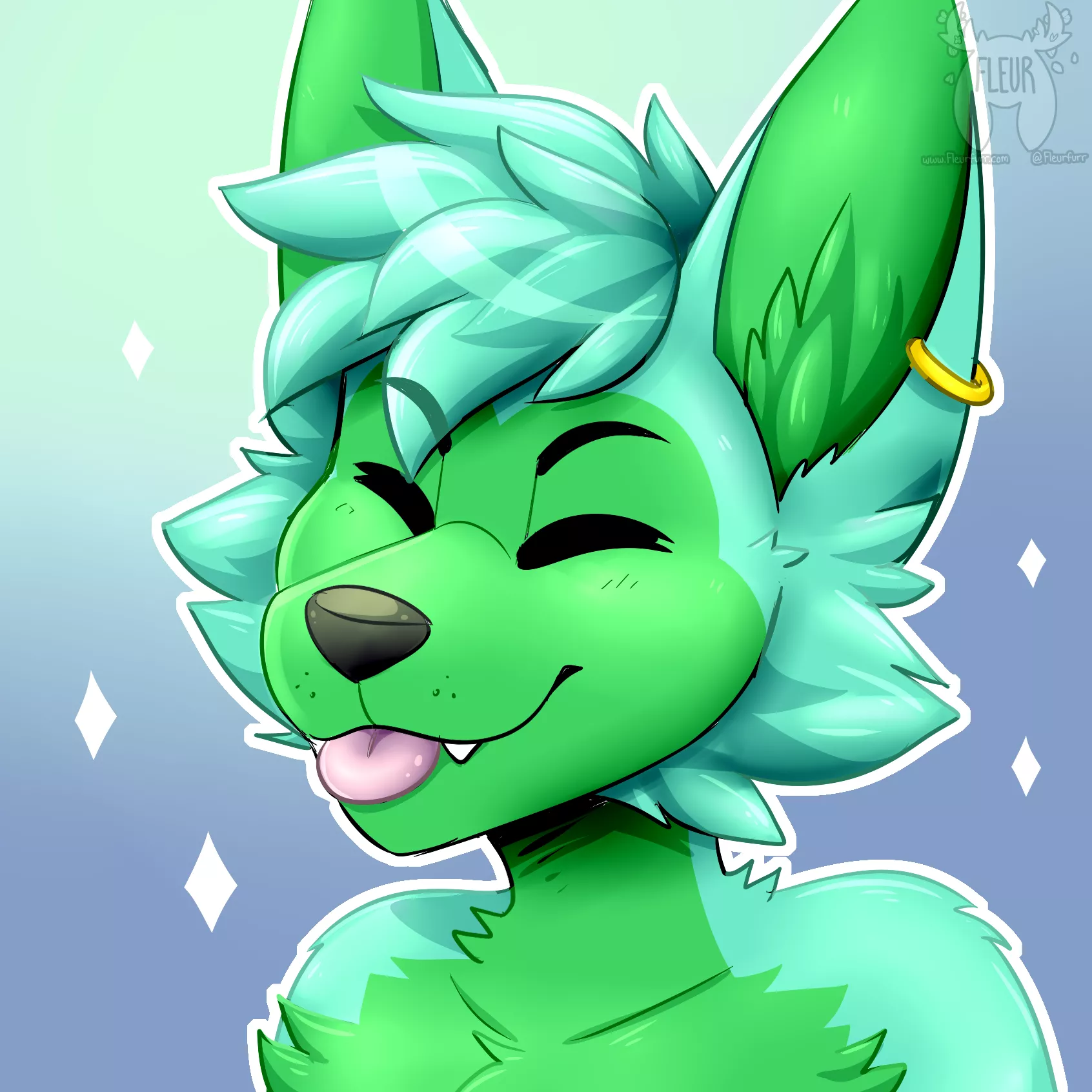 Playful doggo~ :3 (Art by me: @Fleurfurr on Twitter!)