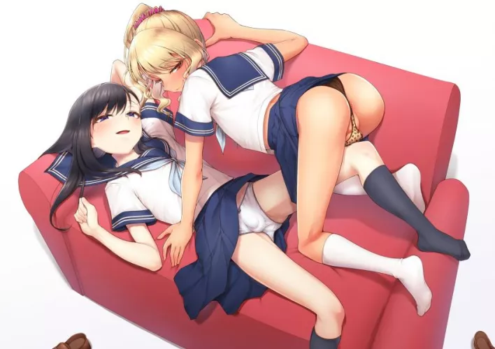 Playing on the couch after school...