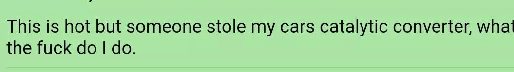 Please return this gentleman's catalytic converter Please return this gentleman's catalytic converter