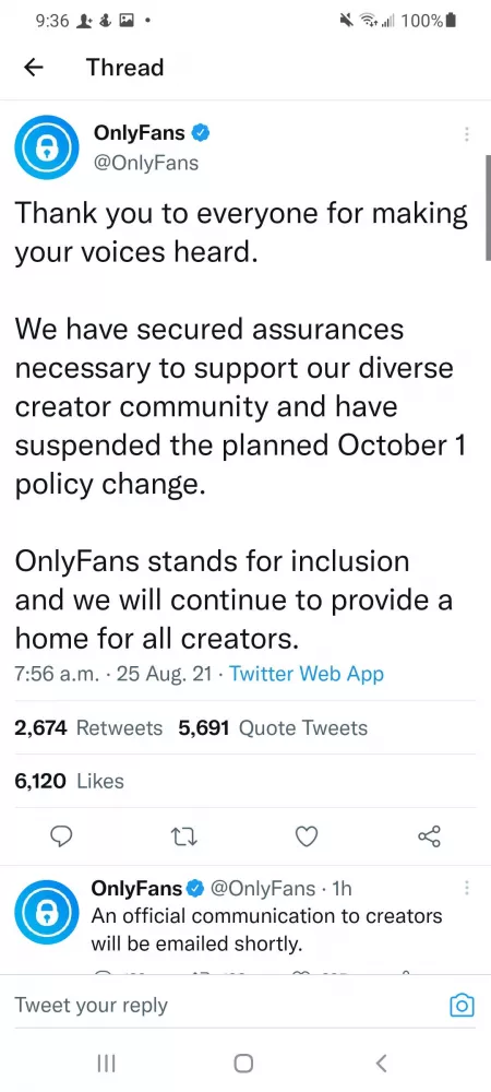 Plot twist OF isn't banning porn anymore... lol