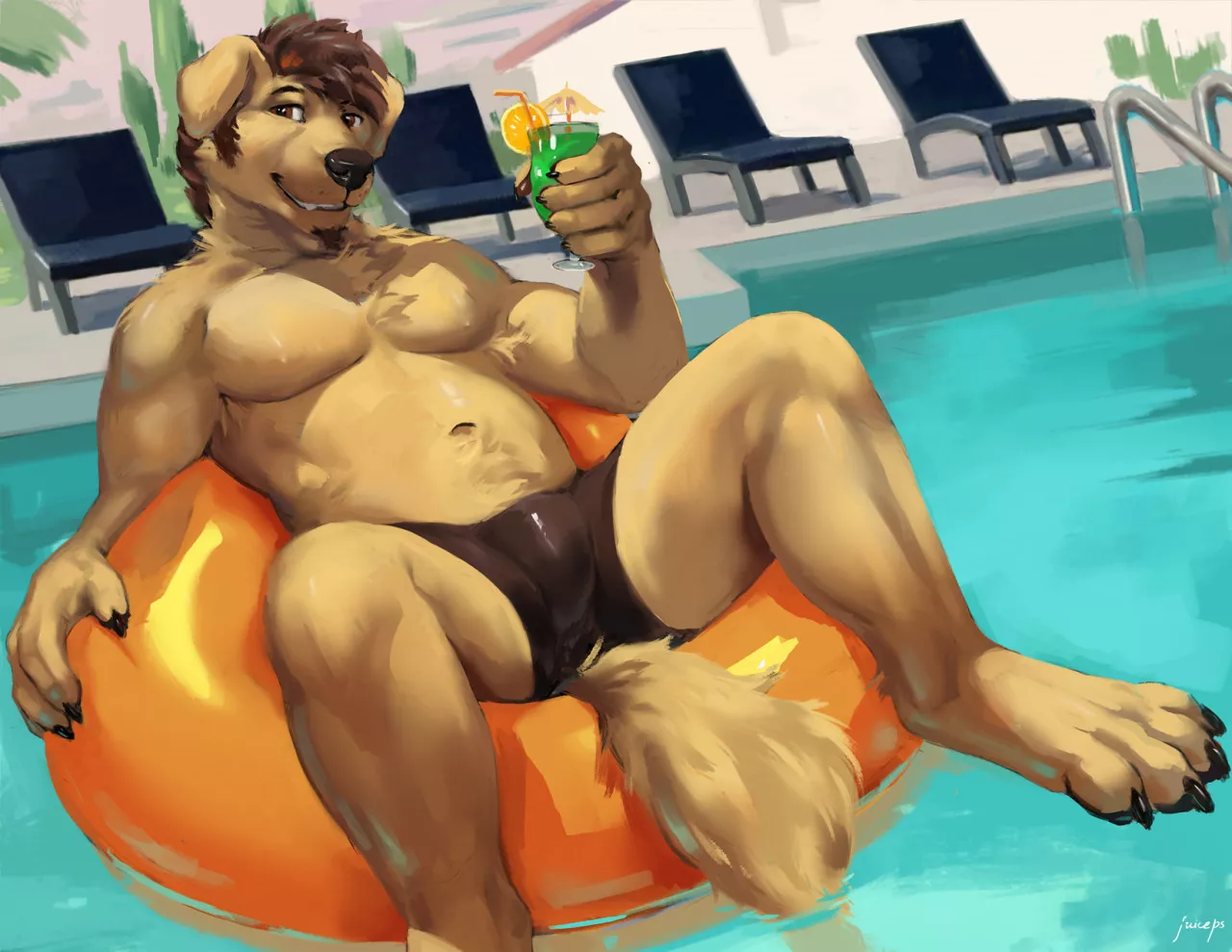 Pool party doggo (Juiceps)