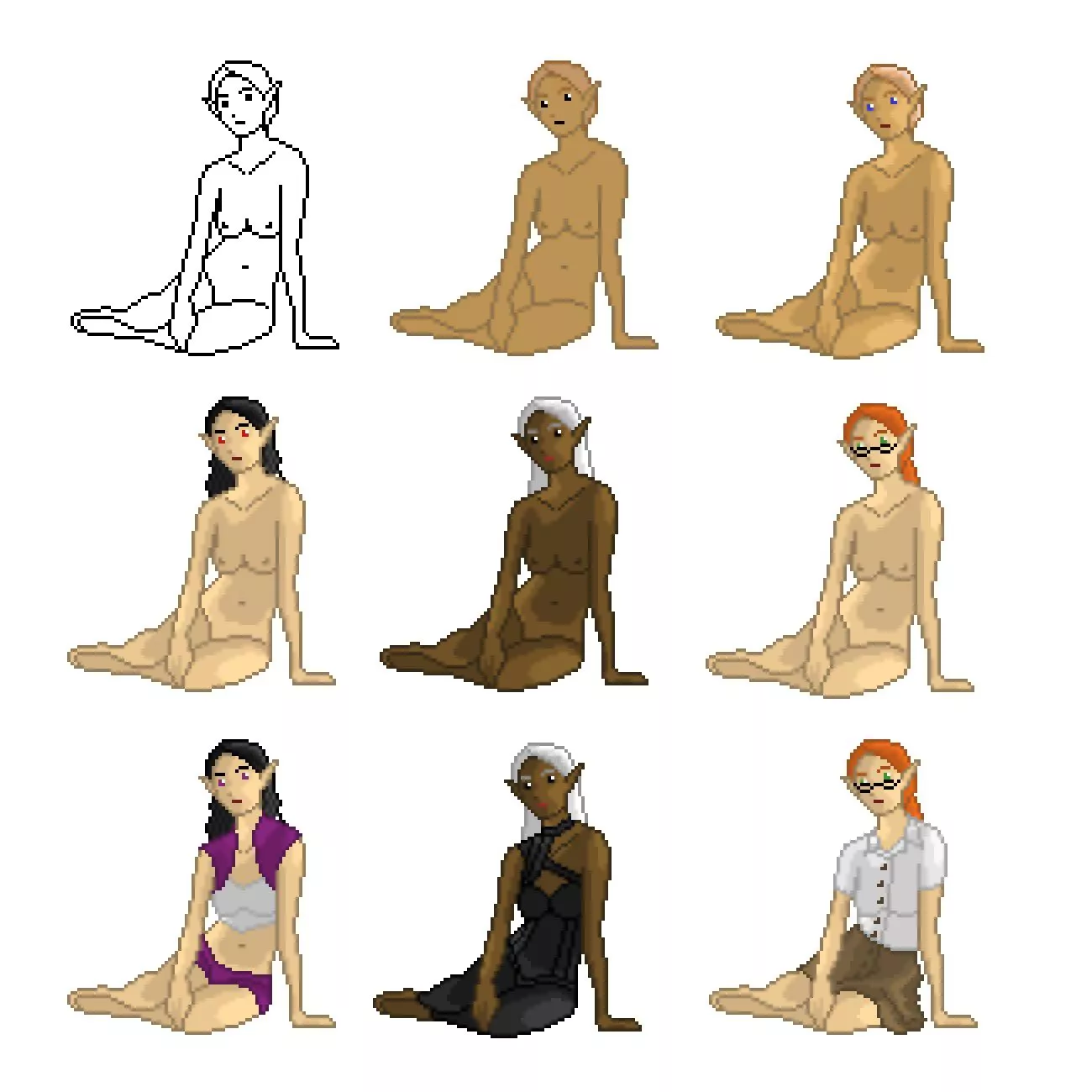 Pose and clothing practice