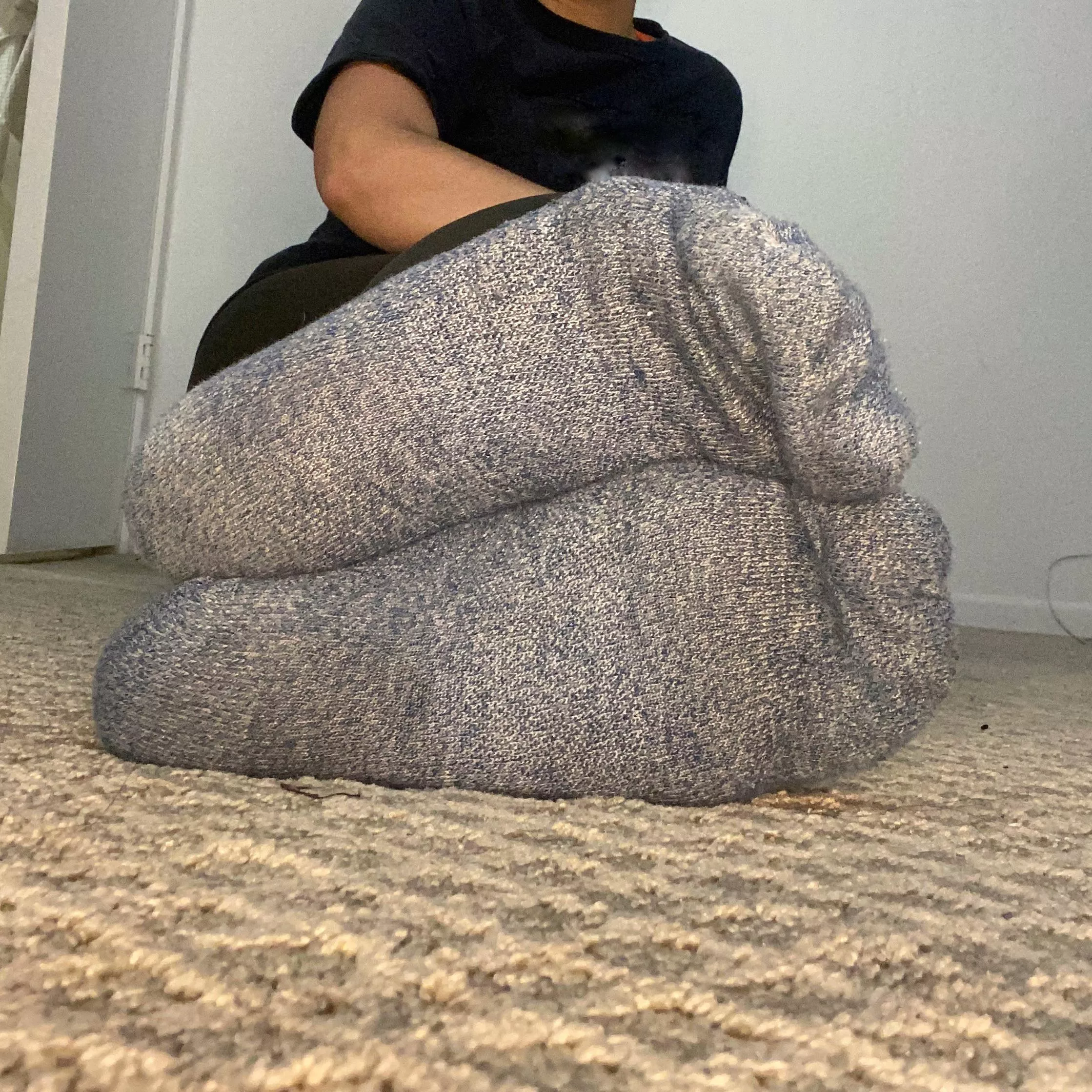 Posing in my blue under armor socks😉 Posing in my blue under armor socks😉