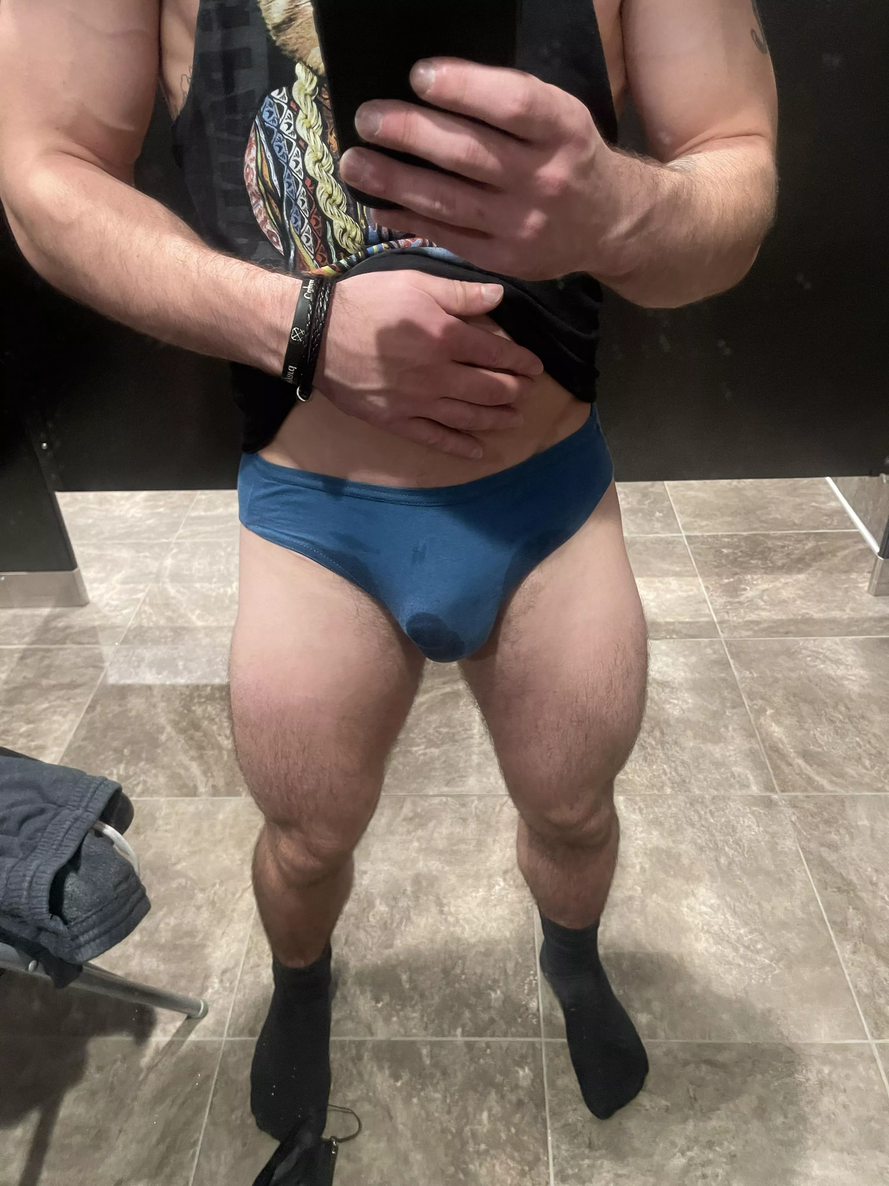 Post gym piss and sweat