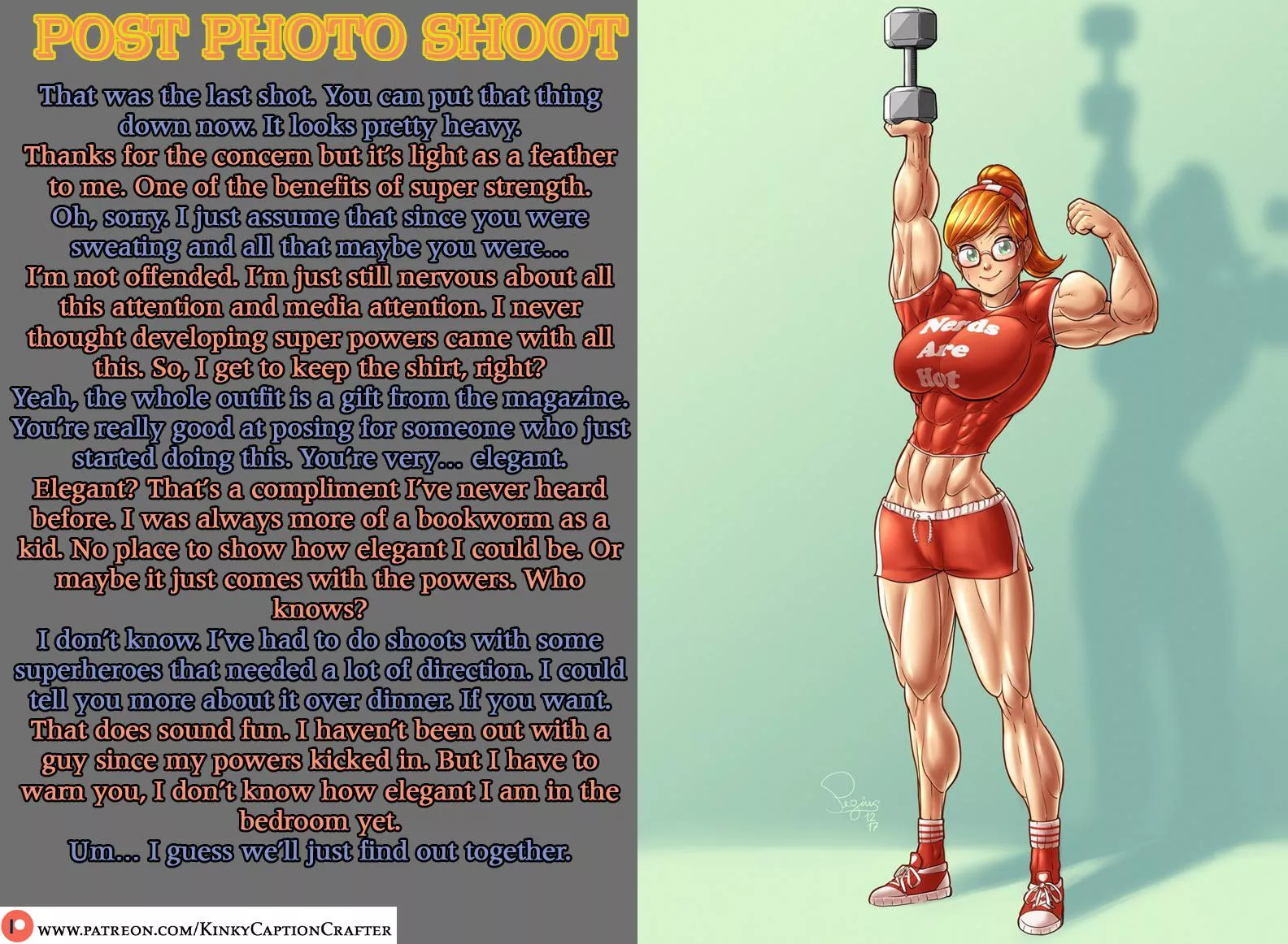 Post Photo Shoot [light femdom][muscle girl][implied sex]