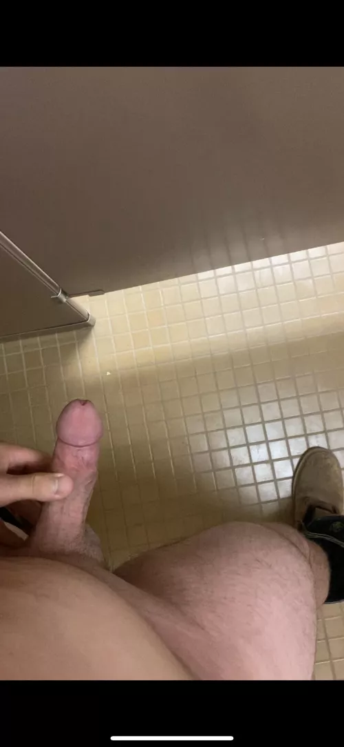 POV just my boots, jerking at work π