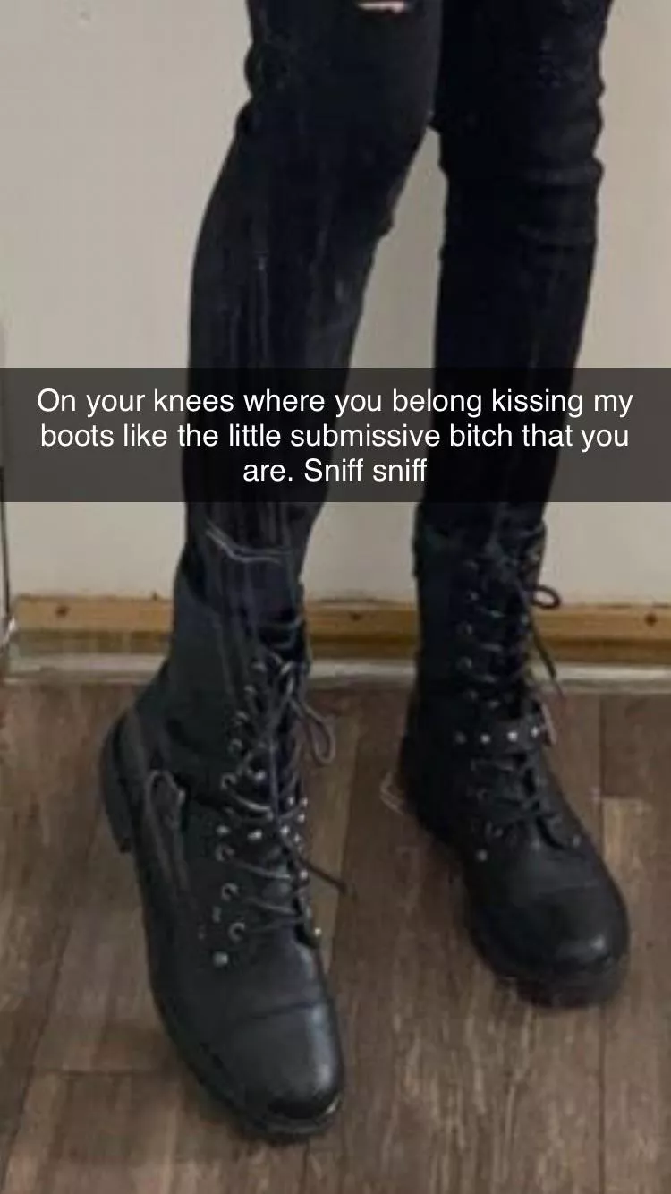 POV- you’re ironing my clothing after baking cookies for me in your sexy sissy maid outfit when I badge through the front door. I make you lick my boots clean before pulling out my strap and bending your ass over