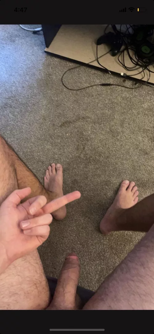 POV you’re worshipping my size 13 stinky feet and look up to see me disgusted by you