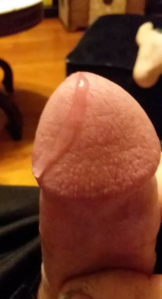 Precumming! I stay like this. If only I could find a Woman that likes to cum as much as I do. 😉