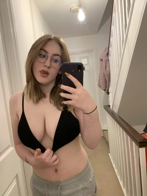 prefer my glasses or my tits?π