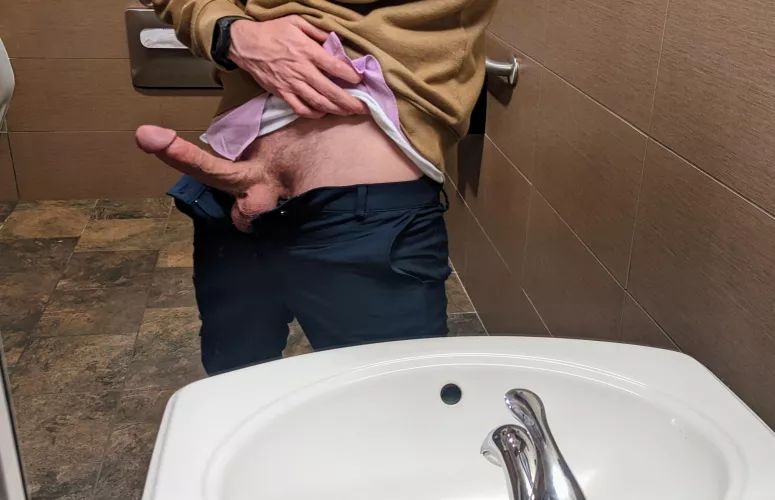 Pulling my big tip out at work