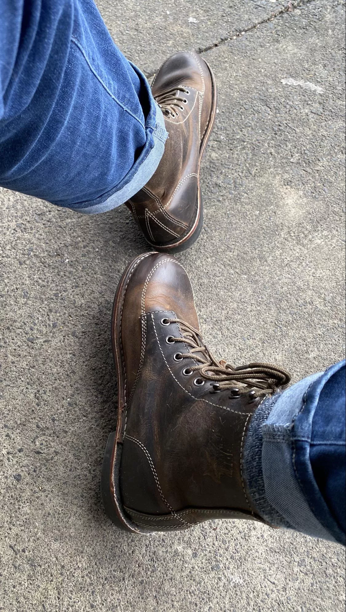 Purchased these imported Danners in 2014 for the occasional brown boot day. Had bad reviews. I thought they’d last a year, maybe two. Not the best leather, but holds up well, they’re more comfortable than they look and never caused pain. Definitely w