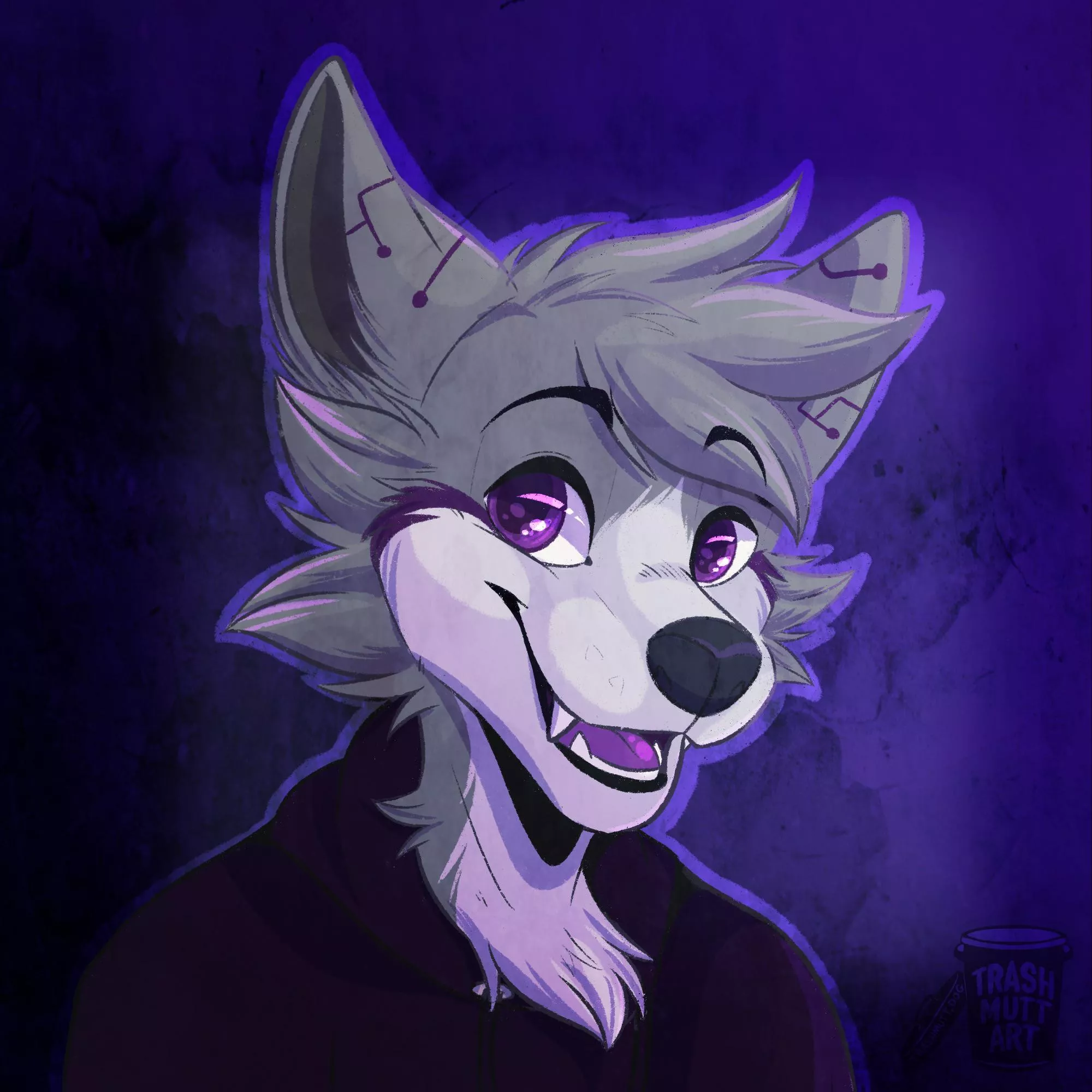 Purple Wolf 🐺 (art by me - TrashmuttArt on Twitter)