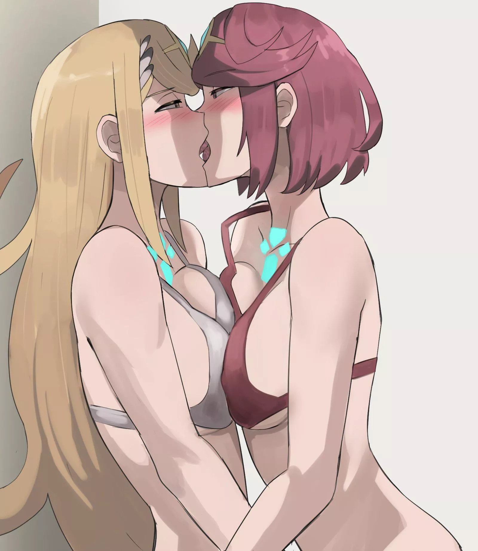 Pyra and Mythra getting hot and heavy with each other (Jourd4n) [Xenoblade Chronicles 2]