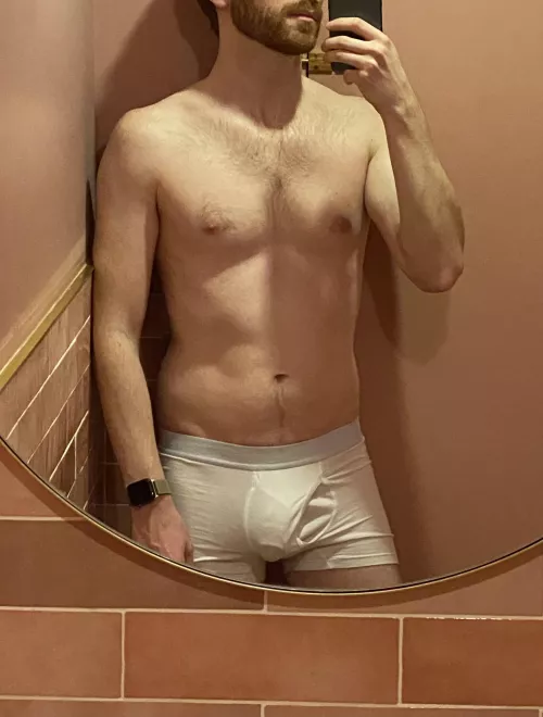 quick bathroom break while at the pub with the boys