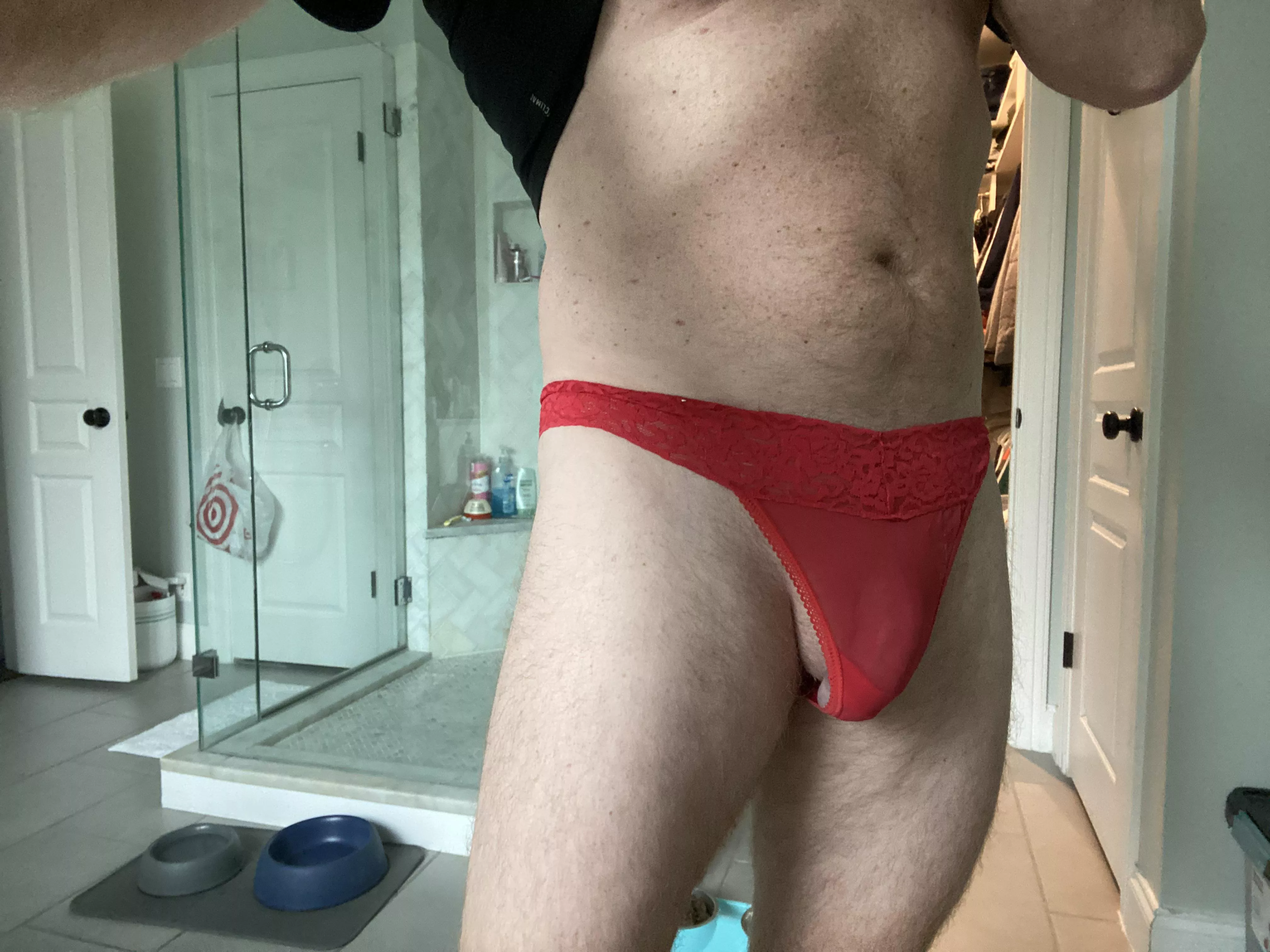 Quick try on while wife is out Quick try on while wife is out