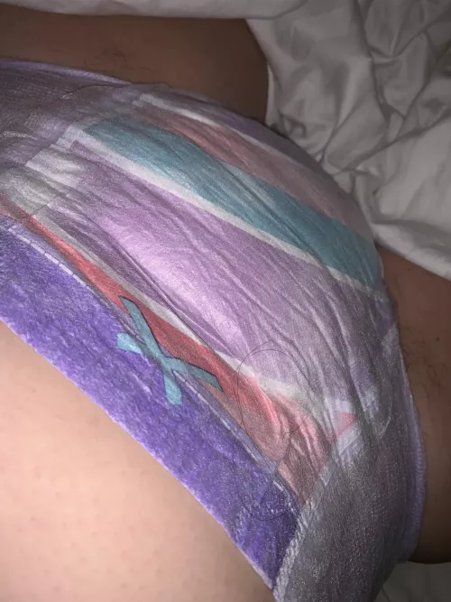 Rare photo of a fresh dry pull-up…how long do you think it will take to soak through ???