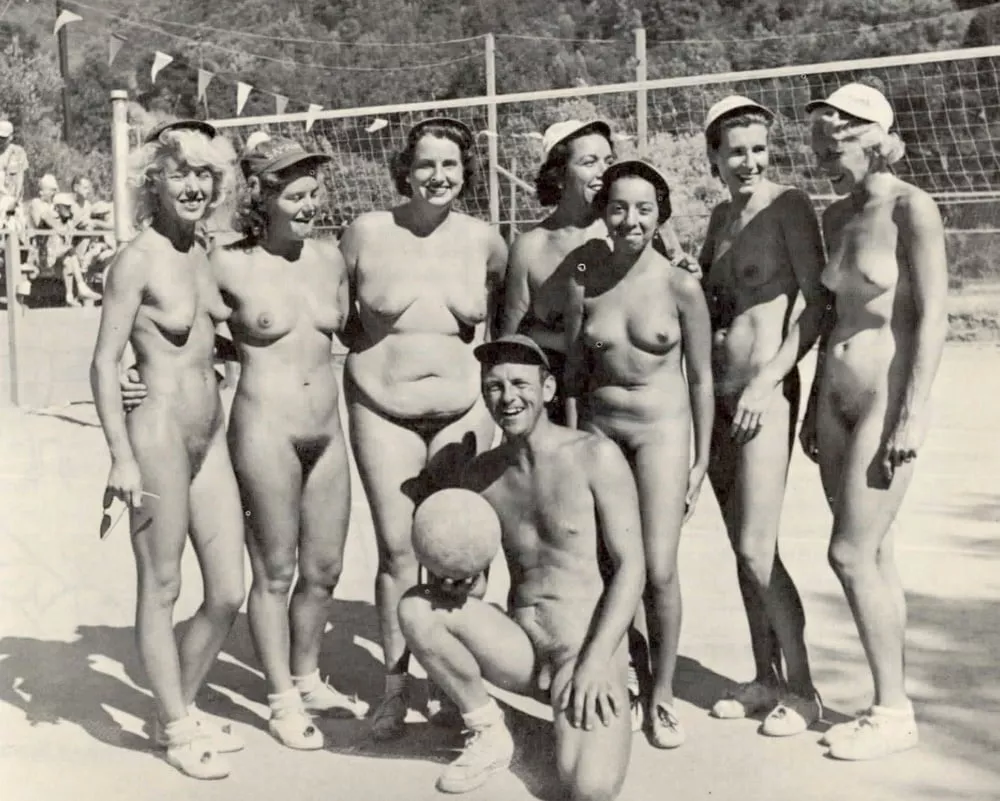 Rare to see a vintage BBW nudist