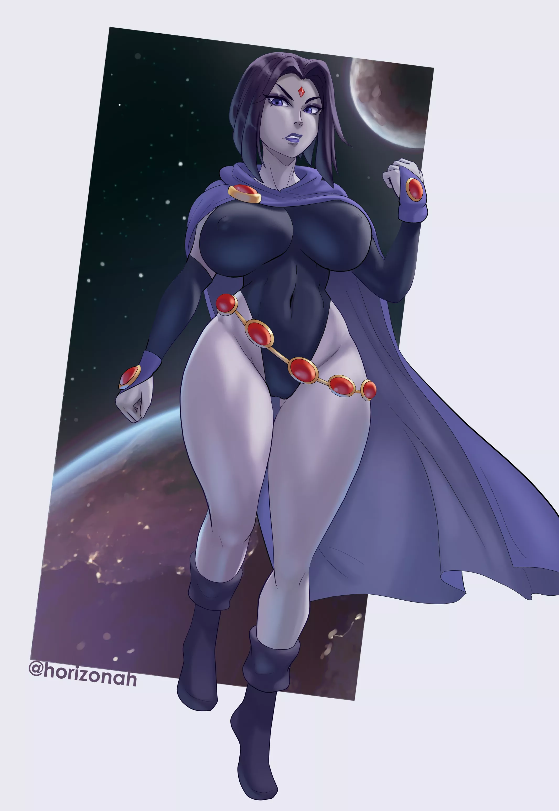 raven flying over by (horizonah)