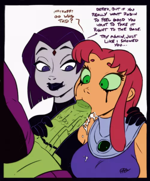 Raven helping StarFire (HagFish)