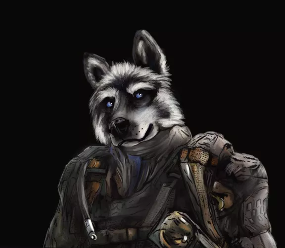 Ready for action. Oil effect digital painting.