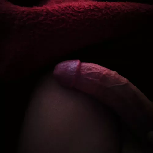 red blanket in the shadows