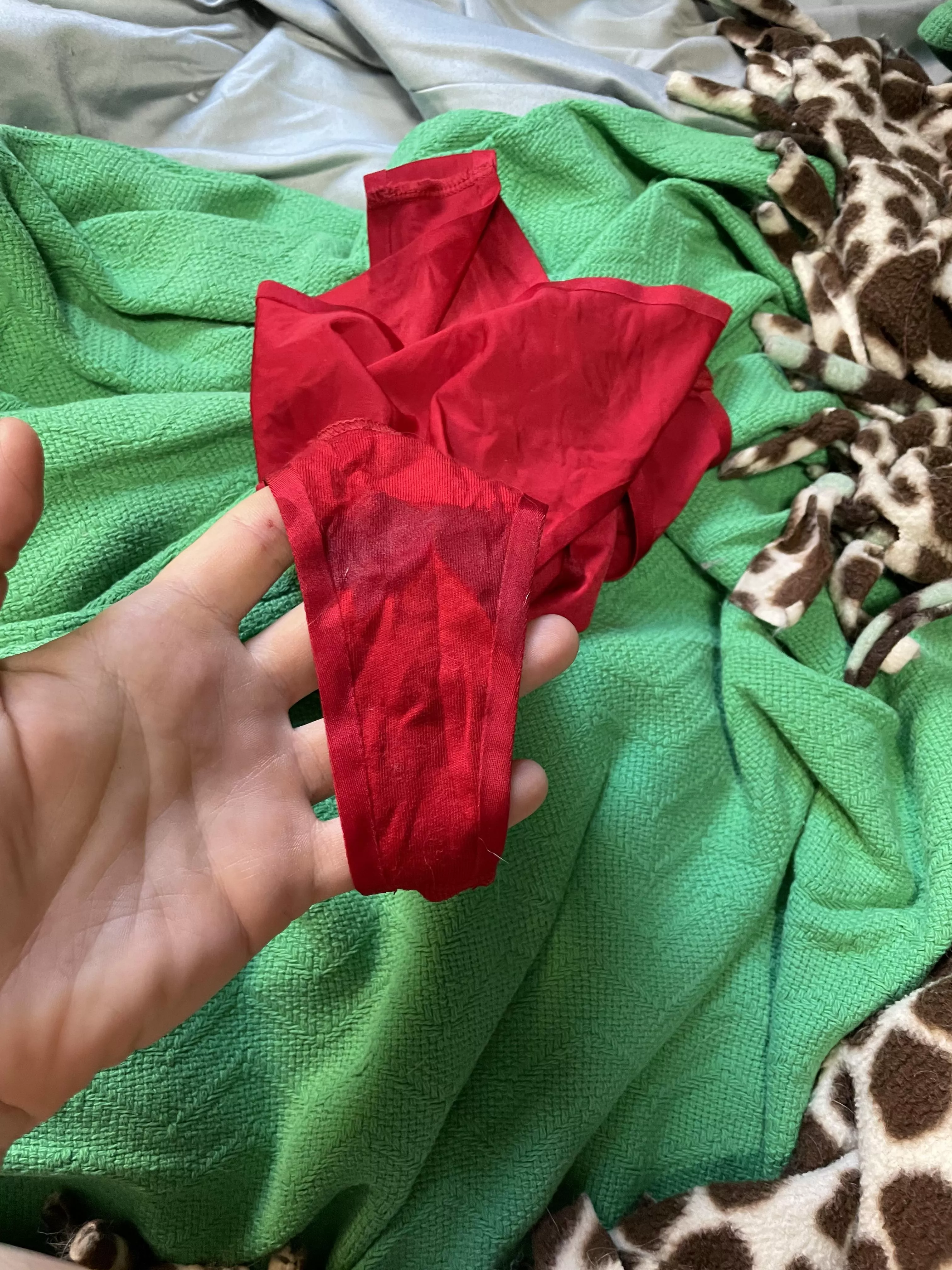 Red satin thong - 39F - what’s next for this pair? 🤔 Red satin thong - 39F - what’s next for this pair? 🤔