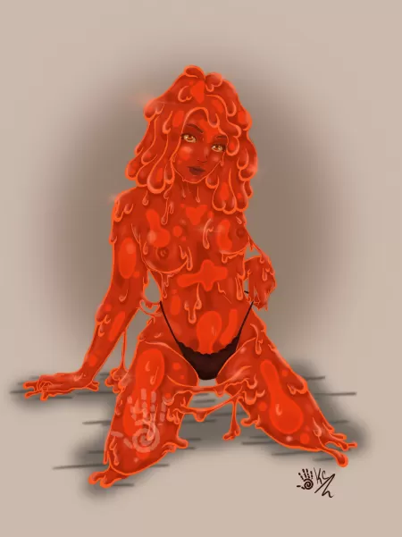 Red SlimeGirl (artist: ooh-a-piece-of- candy)