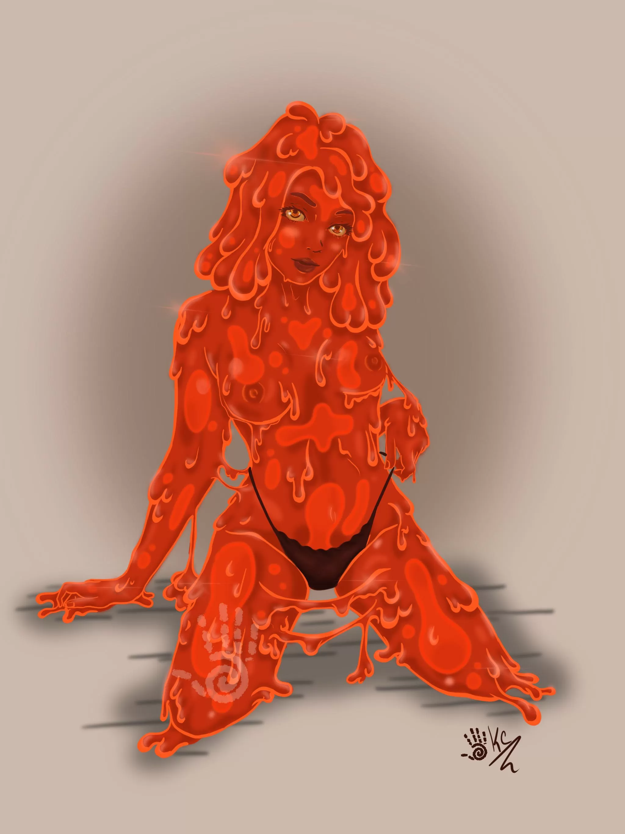 Red SlimeGirl (artist: ooh-a-piece-of- candy)