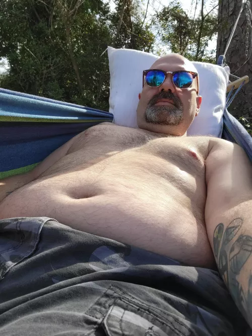 Relaxing and enjoying the sunshine