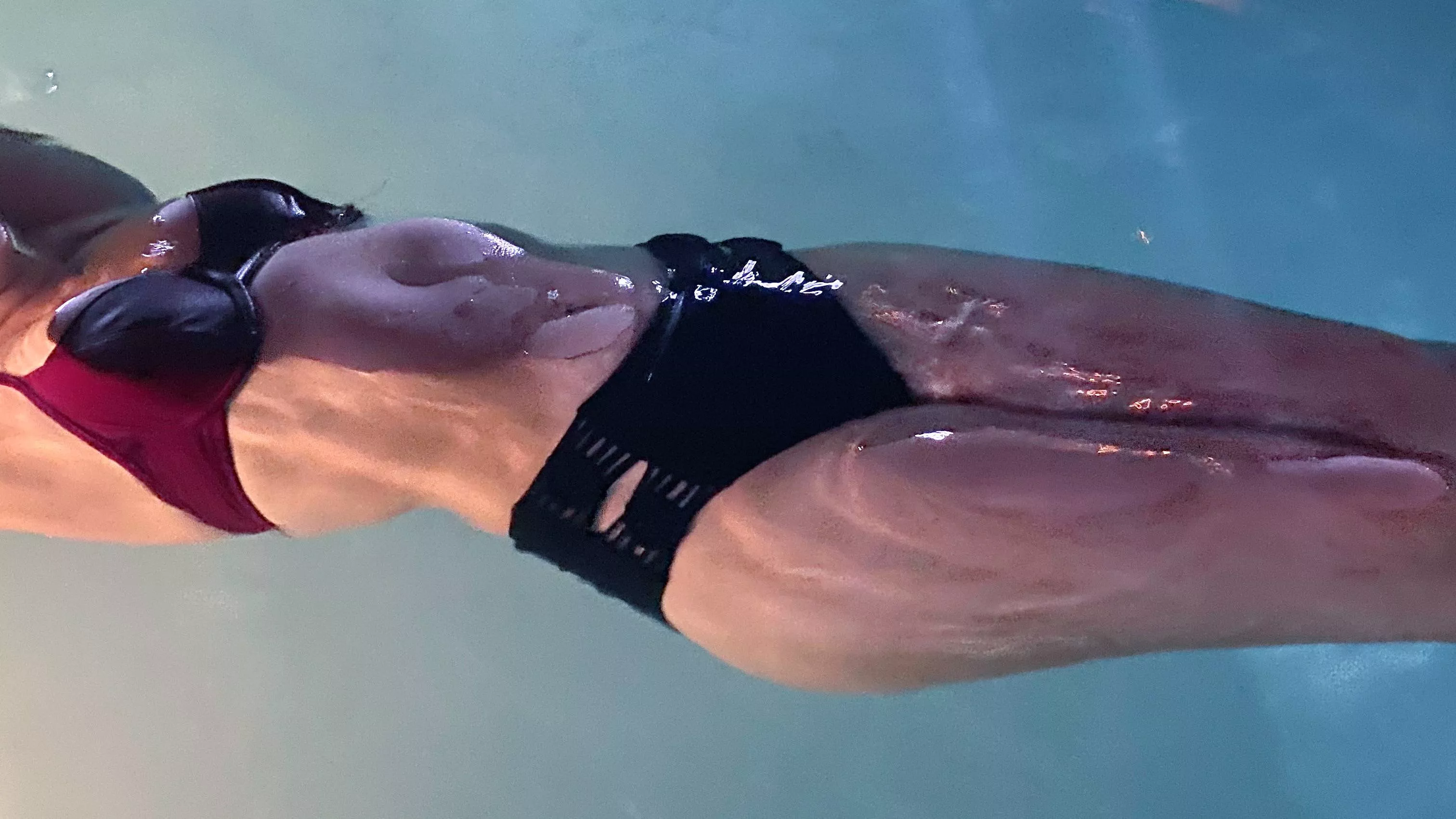 Relaxing with a night swim 💕